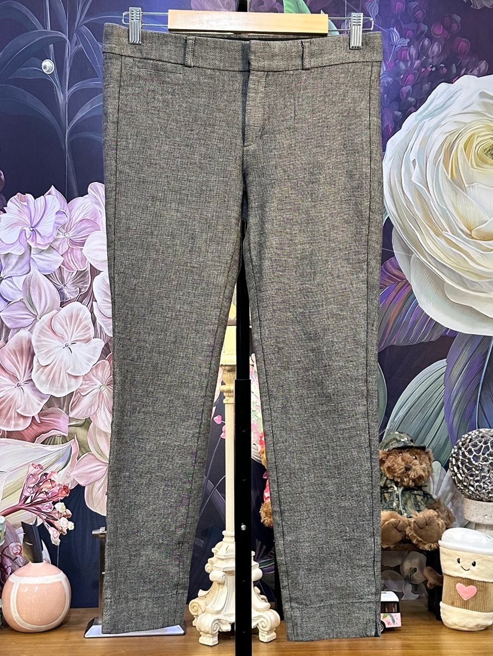 Banana Republic Sloan 4 Stretch Slim Fit Gray Classic Office Dress Pants